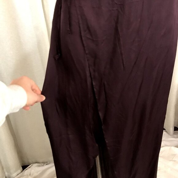 Young Fabulous & Broke NEW! YFB Maxi Slip Dress Wrap Deep Purple SMALL - Picture 8 of 14